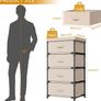 Chest of Drawers Bedroom, 4 Drawers Storage Unit with Sturdy Steel Frame, Dresser Drawers for Bedroom, Living Room, Hallway, Office and Closet - Beige Image 3