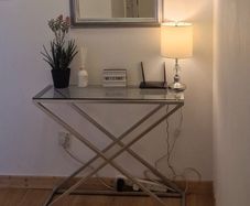 Glass top table