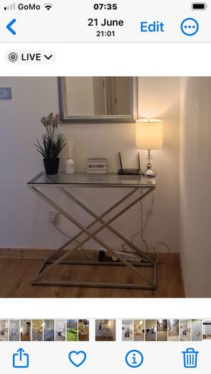 Glass top table