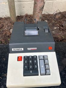 vintage electronic desktop adding machine