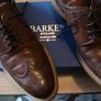 Mens Barker Bailer Ebony Hand Painted Brown Leather Shoes Size 10/44 Image 7