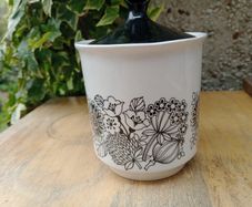 Vintage pottery storage jar