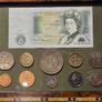 Great Britain Framed Coins and Note in Beautiful Frame Great Display Piece! Image 2