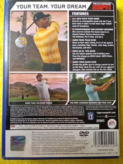 Tiger woods Pga tour 07 2007 PlayStation2 ps2 games Original