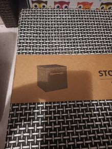 black/white storage box with lid