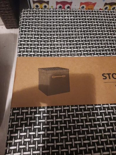 black/white storage box with lid