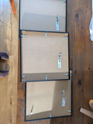 3 x lomviken 32 x 32cm frames Ikea