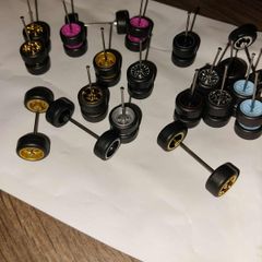 hotwheels rubber custom wheels 10 different colours and styles
