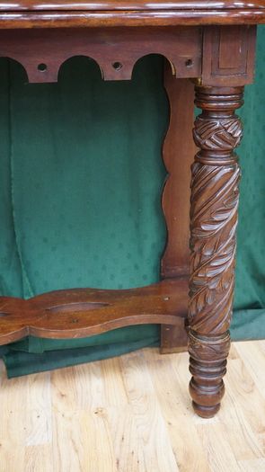 Carved Mahogany Hall Console
