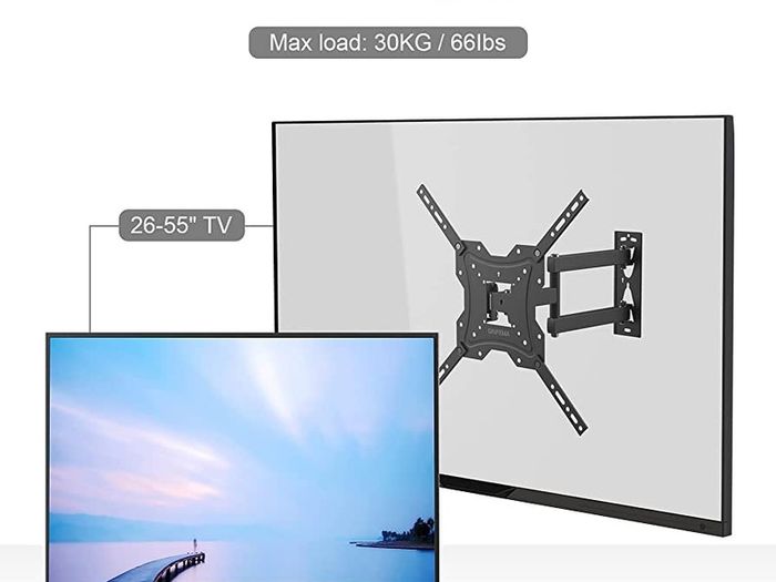 TV Wall Bracket, TV Mount for 26-55 inch Screens, Swivel TV Wall Bracket for Flat & Curved TV up to 30KG, Tilt (FREE POSTAGE)