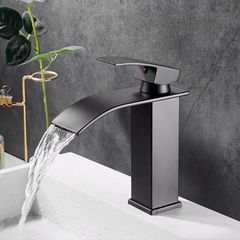 Modern Sink Mixer Tap Bathroom Basin Bath Taps Shower with 2 PCS of Hoses