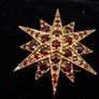 Vintage 9ct yellow gold garnet brooch Image 6