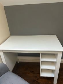 Small white desk & mirror