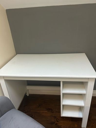 Small white desk & mirror
