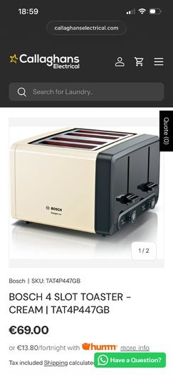 Bosch 4 Slice Toaster