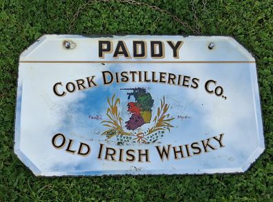 Paddy whiskey advertising mirror