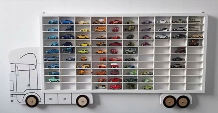 Cabinet Display Shelf Truck Kids Storage Collectibles