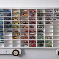 Cabinet Display Shelf Truck Kids Storage Collectibles