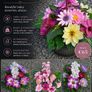 Elegant faux flowers grave arraignments Image 2