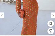 Never fully dressed orange midi dress