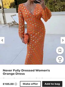 Never fully dressed orange midi dress