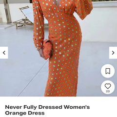 Never fully dressed orange midi dress