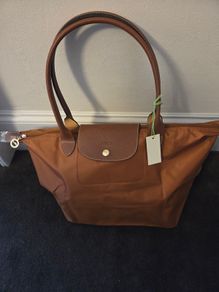 Longchamp Le Pliage Tote  Cognac Brown L