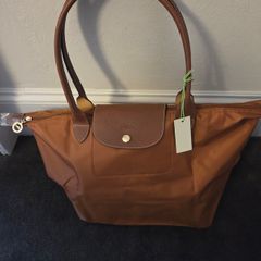 Longchamp Le Pliage Tote  Cognac Brown L