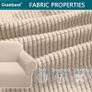 High Stretch Sofa Covers 3 Seater Super Soft Stylish Couch Covers for Dogs Pets Cats Jacquard Spandex Non Slip Sofa Slipcover for Living Room Furniture Protector (3 Seater, Beige) Image 4