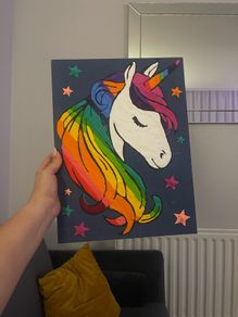Unicorn paint clay