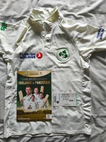 Ireland Test Cricket Shirt and Match Programme