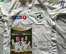 Ireland Test Cricket Shirt and Match Programme