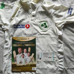 Ireland Test Cricket Shirt and Match Programme