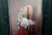 Original Painting  The Village Blacksmith