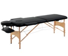 Massage Table Bed 9 levels Adjustable Portable Massage Table with Arm Rest Black