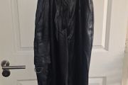 Bershka Black High Waisted Faux Leather Trousers