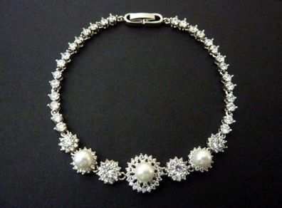 Wedding Bridal Pearl Vintage Gatsby Bracelet