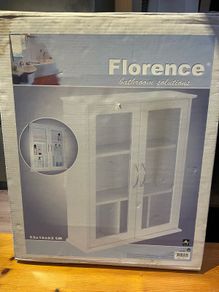 Brand New - Lovely White Wooden Bathroom Medicine Cabinet - Can Deliver