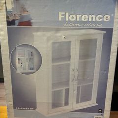Brand New - Lovely White Wooden Bathroom Medicine Cabinet - Can Deliver