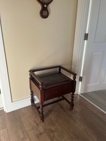Antique Victorian Oak Piano Stool