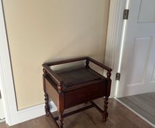 Antique Victorian Oak Piano Stool