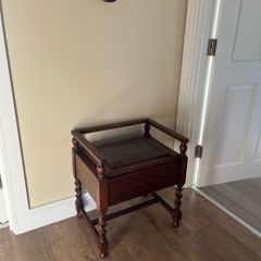 Antique Victorian Oak Piano Stool