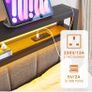 Double Bed Frame with Storage and LED Lights Image 4