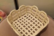 Cream lattice basket food grade or ornamental