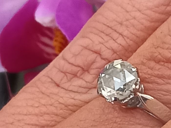 Antique Diamond 18ct White Gold Solitaire Ring