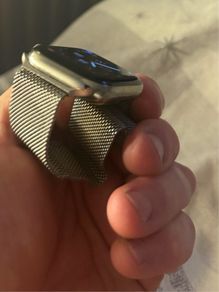 Apple Watch Series 10 GPS + Cellular 42mm Natural Titanium Case with titanium milanese loop