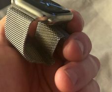Apple Watch Series 10 GPS + Cellular 42mm Natural Titanium Case with titanium milanese loop
