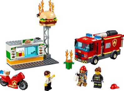 Lego City 60214: Burger Bar Fire Rescue (2019) 100% Complete (NO BOX)
