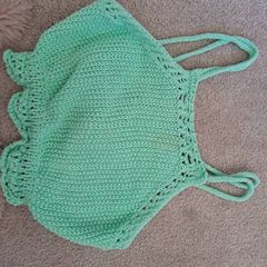 Zara green Crop top 6-7
