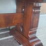 Antique 19th Century oak Monastery Table chunky well made solid with amazing patina comes with two large oak benches Image 5